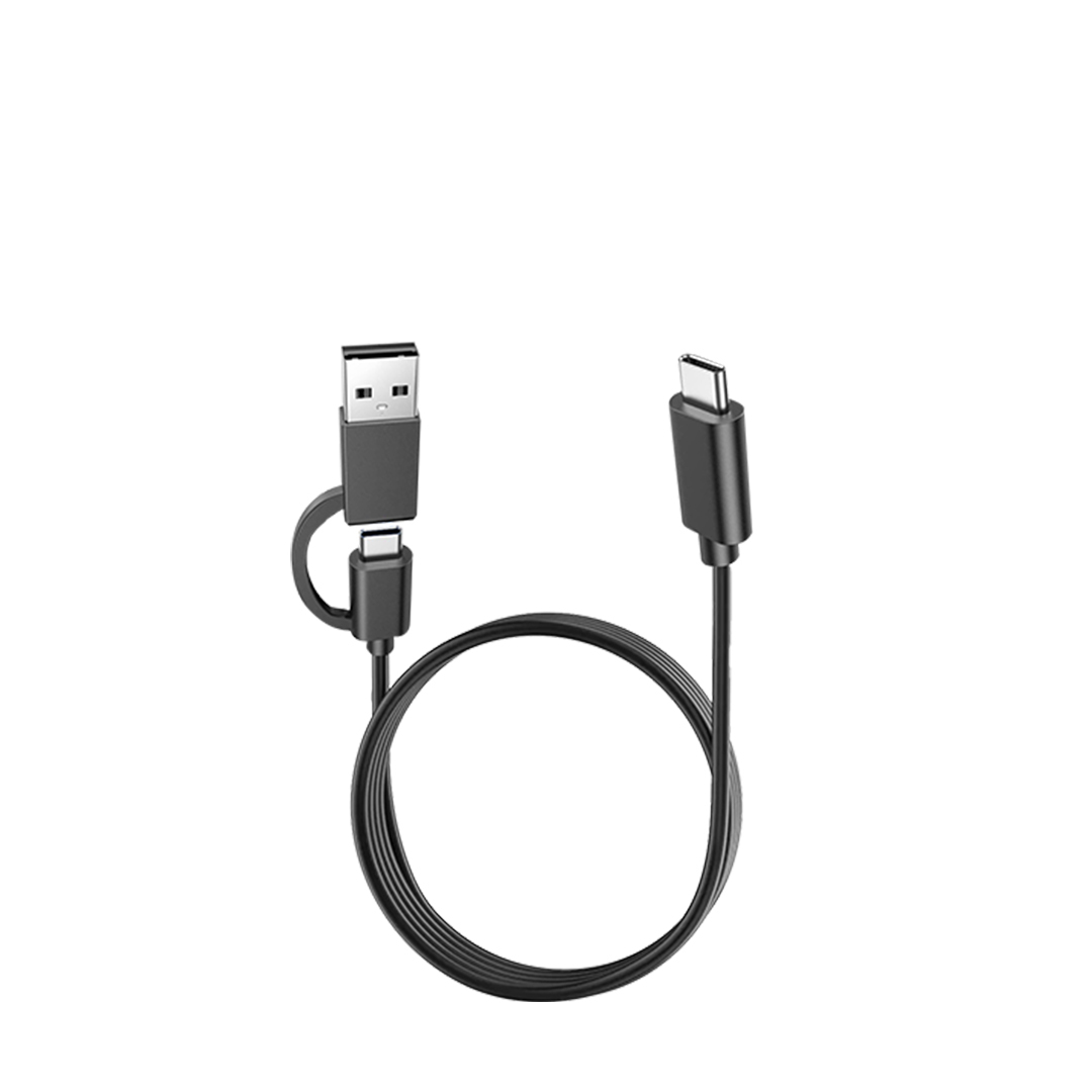 Cable USB-A/C a USB-C dos en uno